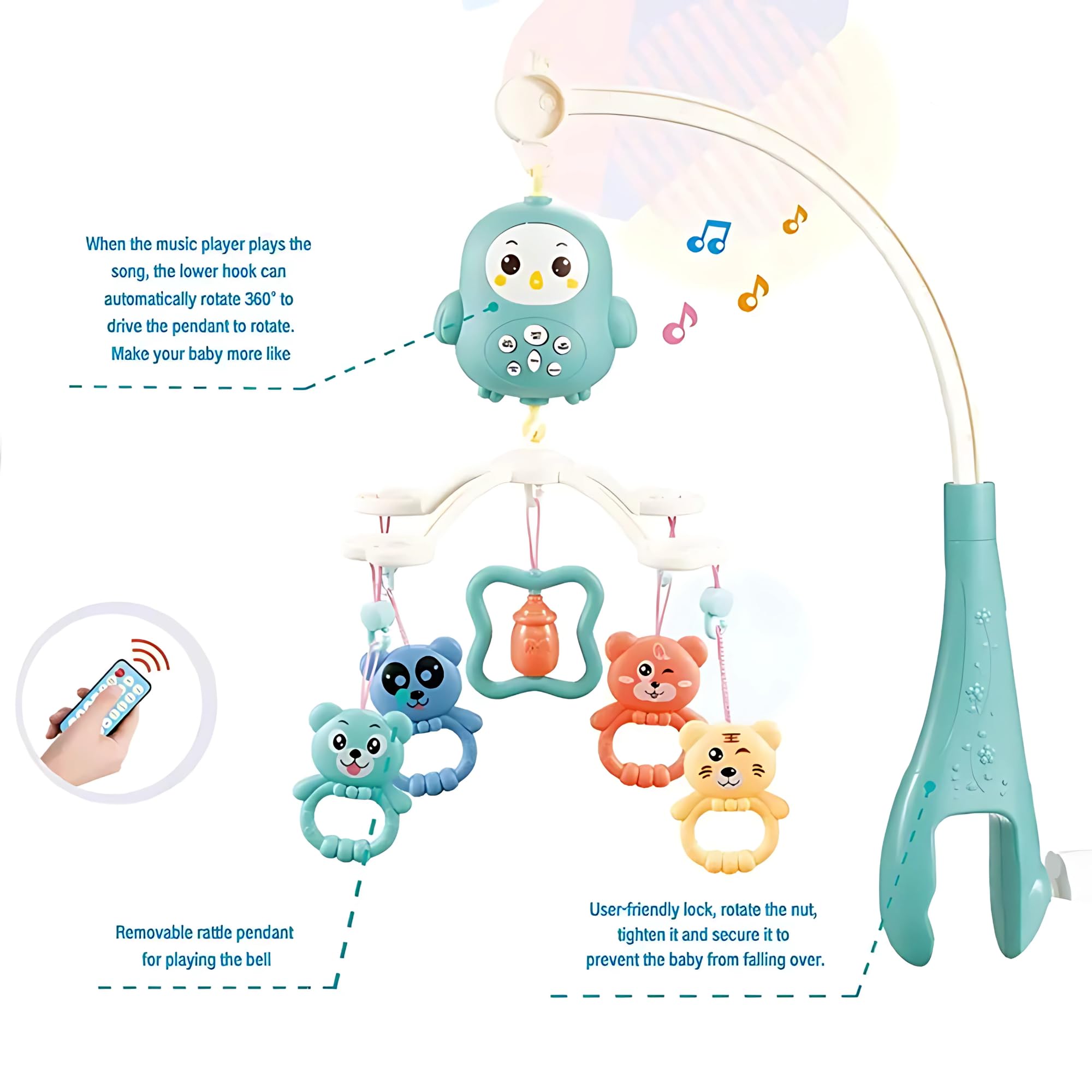 HAPPY BED BELL W/OUT 3*AAA BATTERY, W.BX