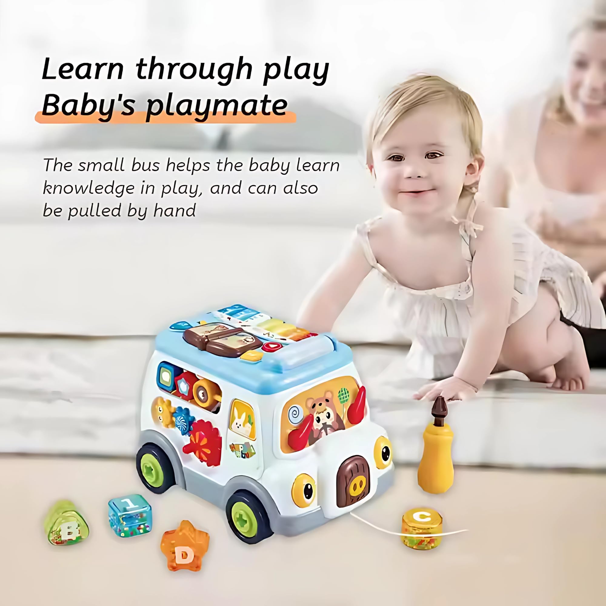 Youleen - Multifunctional Pull Musical Bus