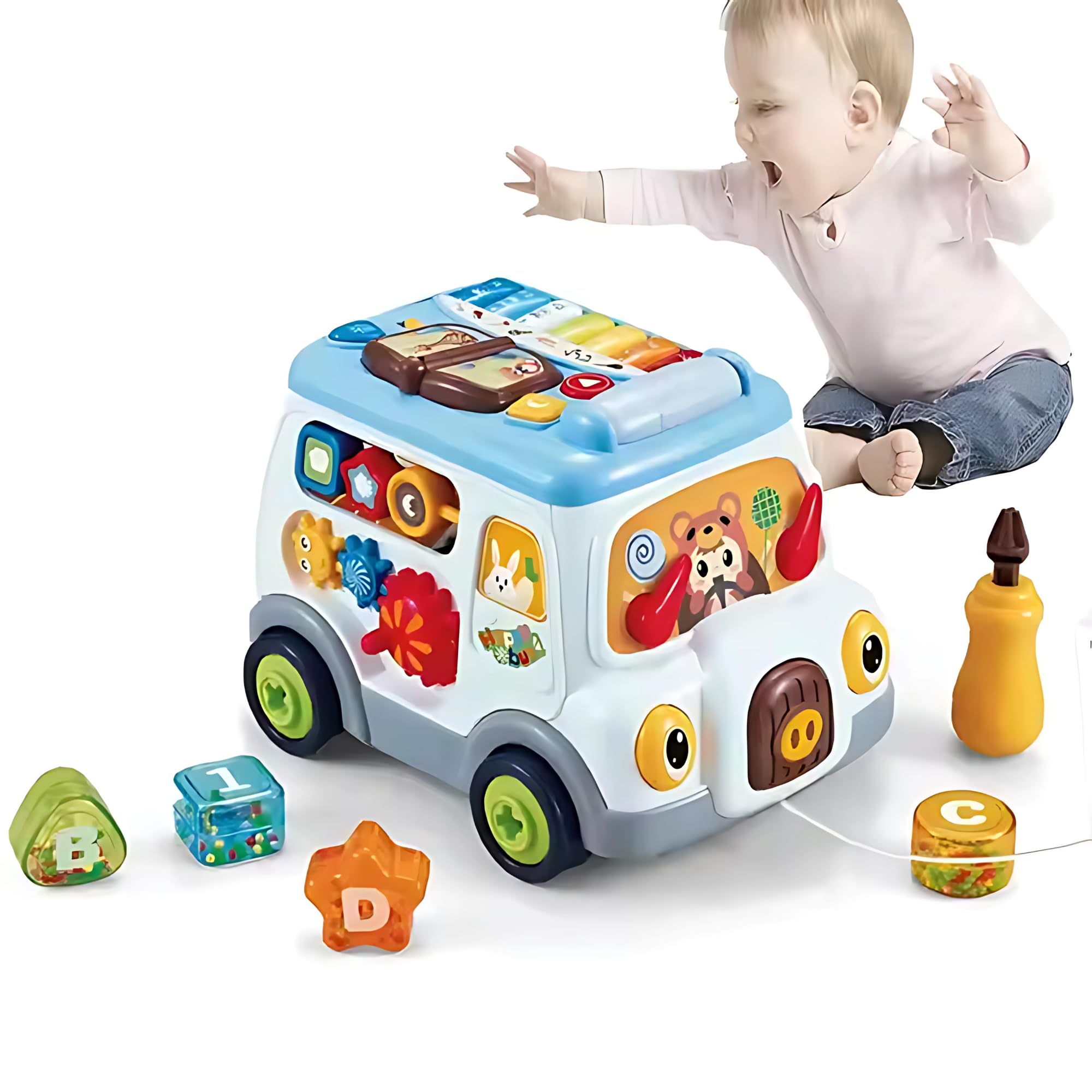 Youleen - Multifunctional Pull Musical Bus