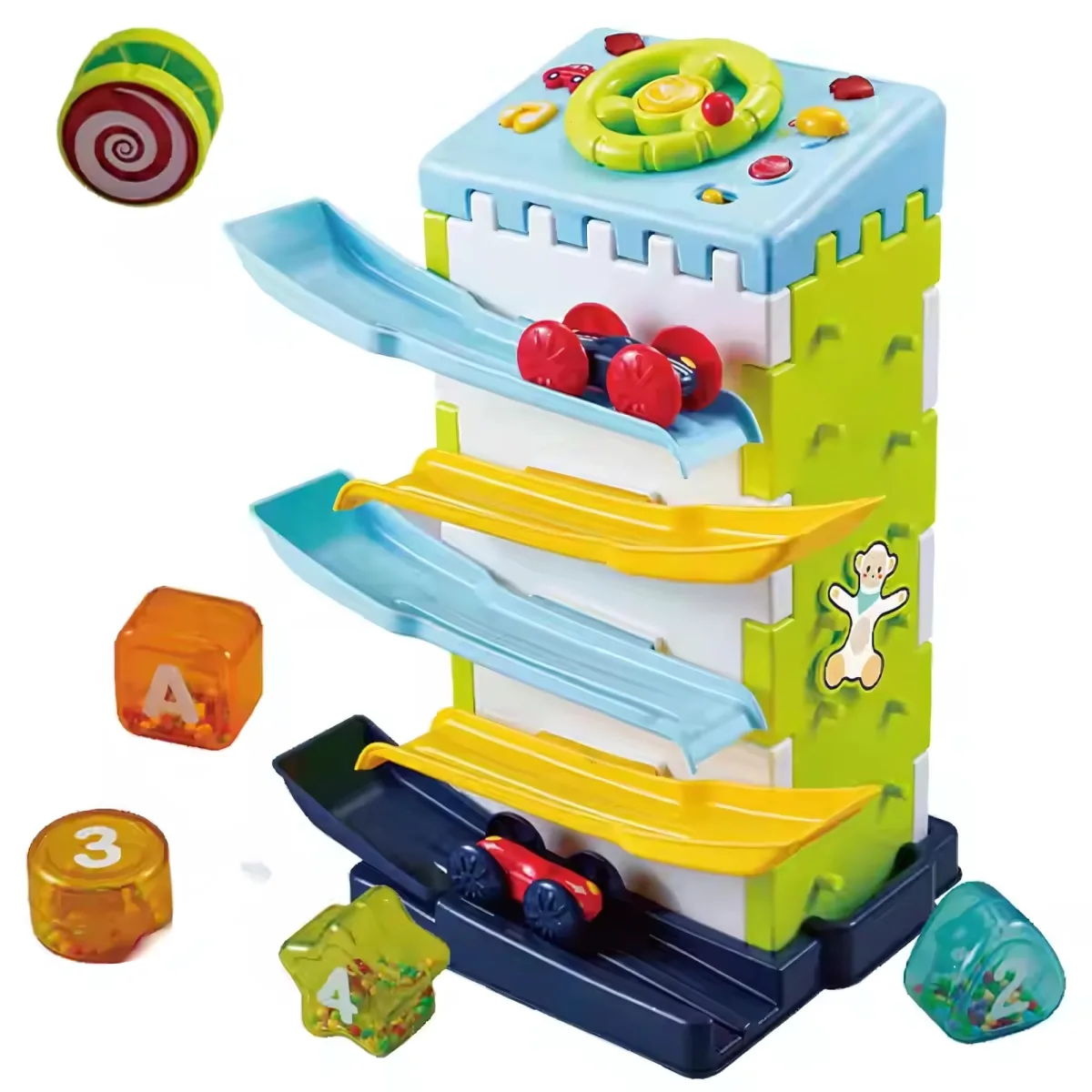 MULTI-PLAY TRACK ACTIVITY HOUSE W/LIGHT AND MUSIC, W/OUT 3*AA, WB