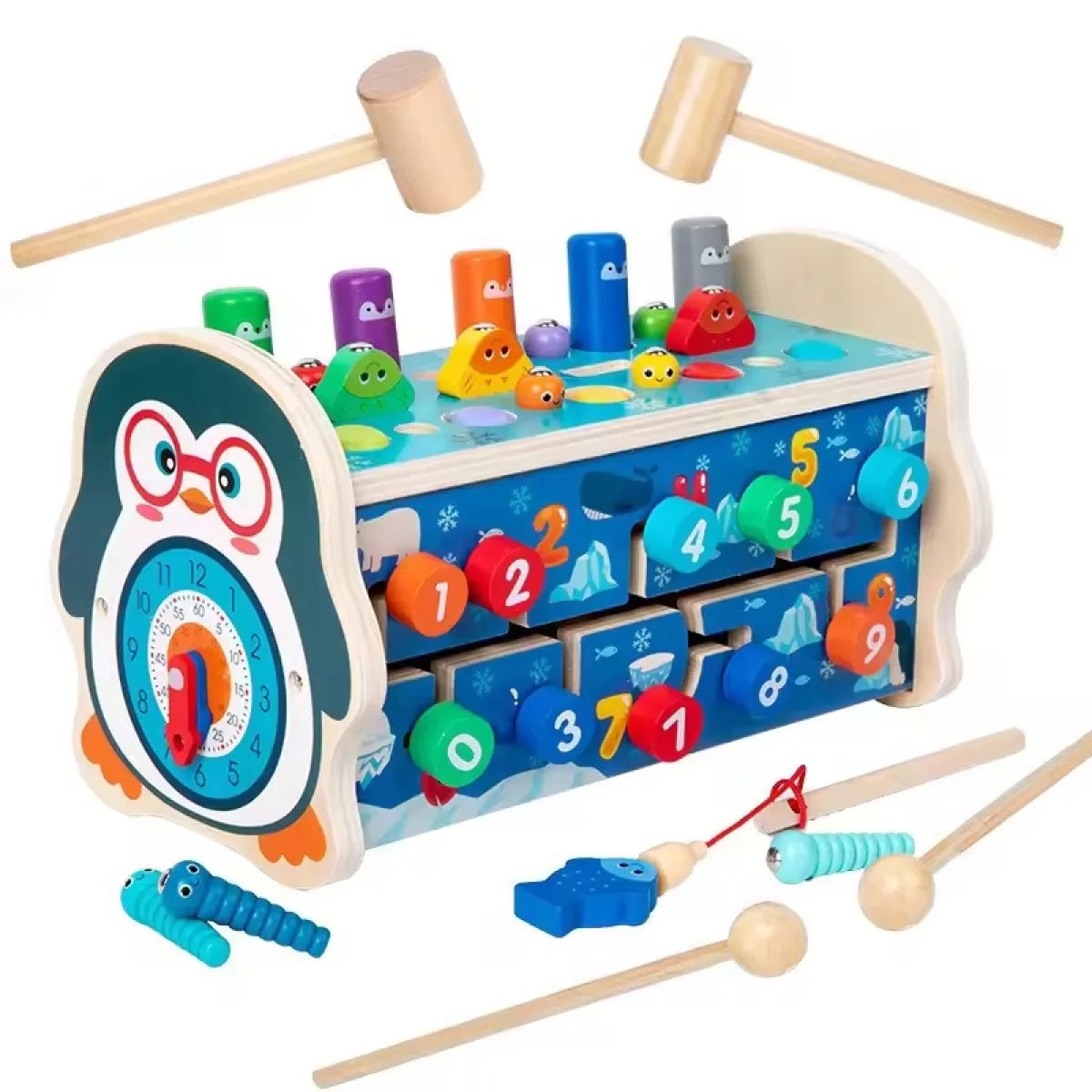 Multifunctional Penguine Hitting Hammer Toy
